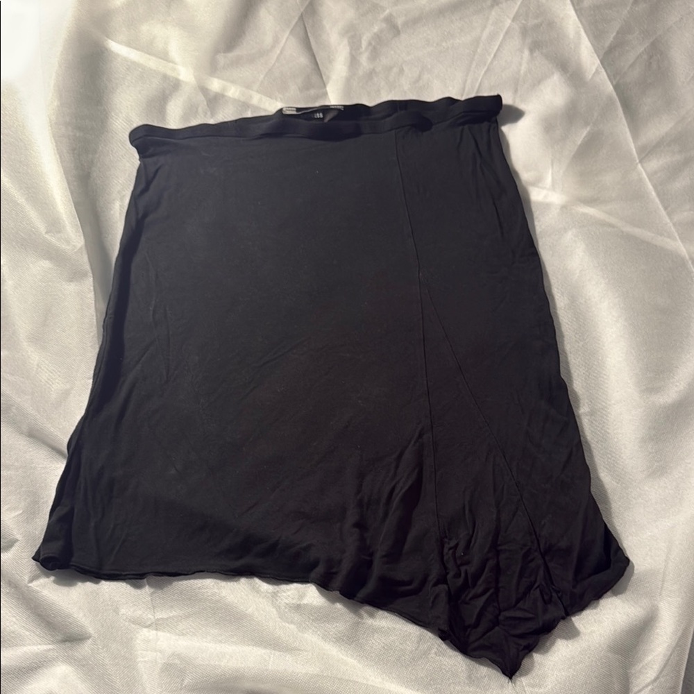 Express Black Asymmetrical Pencil Mini Skirt